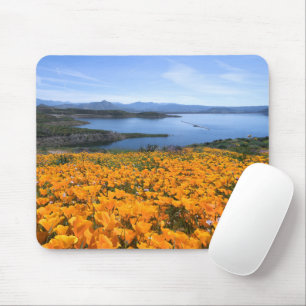 Mousepad Água Lago California Com Poppies Ouros