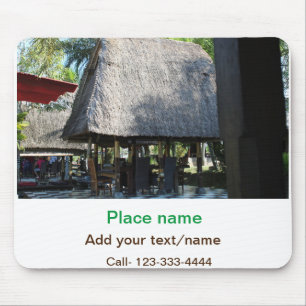 Mousepad água oceano praia foto adicionar nome texto local