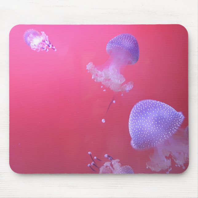 Mousepad Água Rosa com Medusas Excêntricas (Frente)