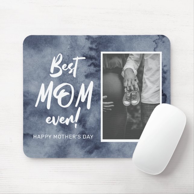 Mousepad água salpicada melhor mãe de sempre dia de as mães (Com mouse)