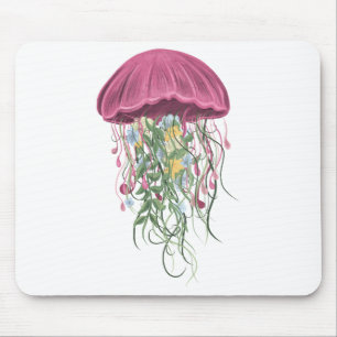 Mousepad Água-viva e flores