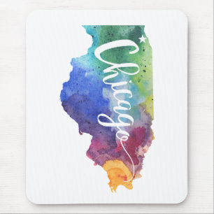 Mousepad Aguarela Chicago