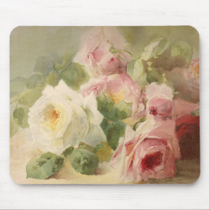 Mousepad Aguarela cor-de-rosa do Victorian do vintage