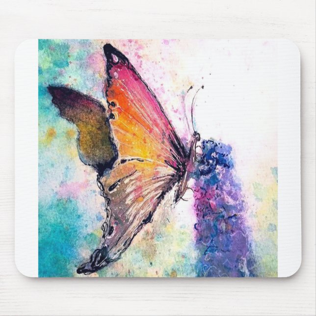 Mousepad aguarela da borboleta (Frente)