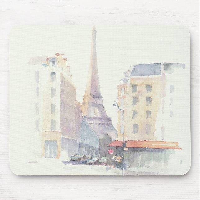 Mousepad Aguarela da torre Eiffel | Paris (Frente)