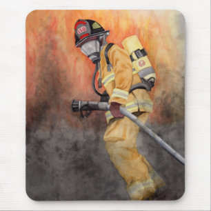 Mousepad Aguarela Miranda do bombeiro do tapete do rato do