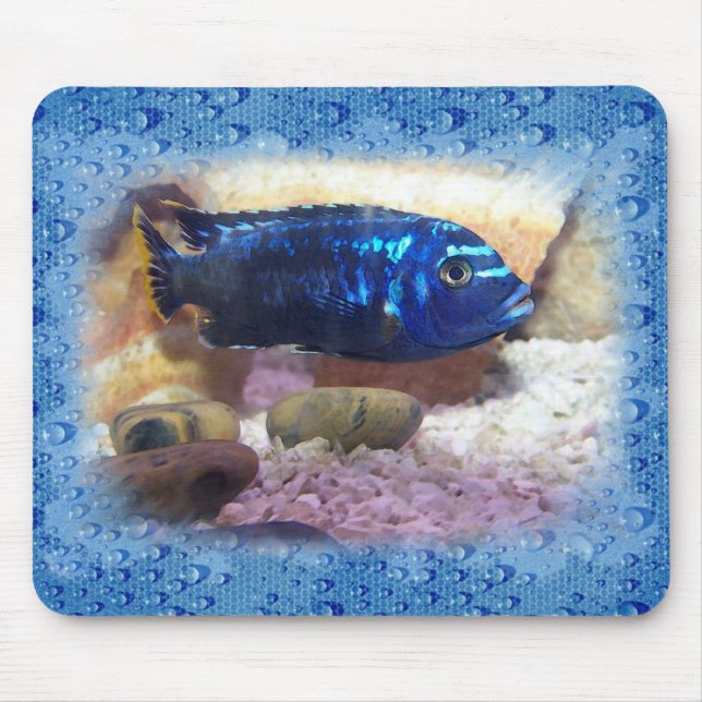 Mousepad Aguarela tropical de Digitas dos peixes (Frente)
