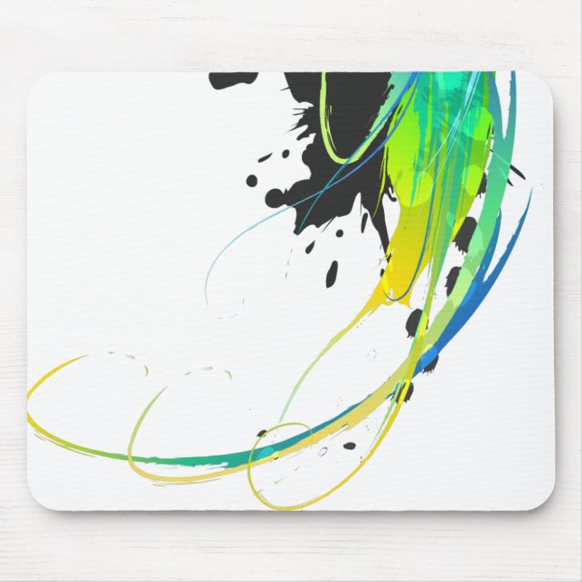 Mousepad Águas abstrato legal Paint Splatters (Frente)