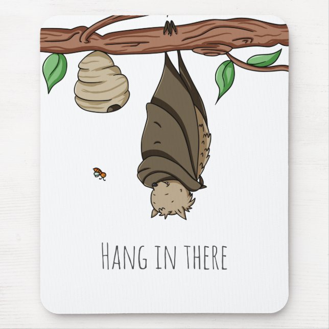 Mousepad Aguente aí, Bat Sleeping Cartoon (Frente)