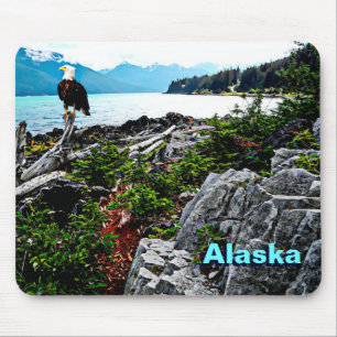 Mousepad Águia americana na costa de Alaska