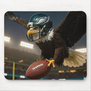 Mousepad Águia caida com futebol e capacete