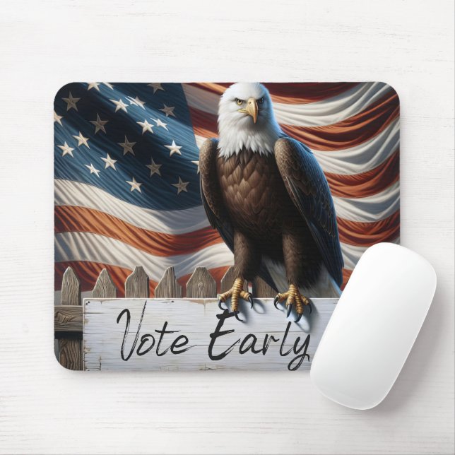 Mousepad Águia caida com sinal de voto (Com mouse)