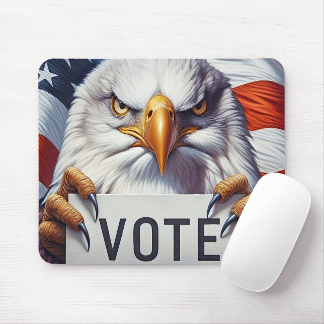 Mousepad Águia caida com sinal de voto (Com mouse)
