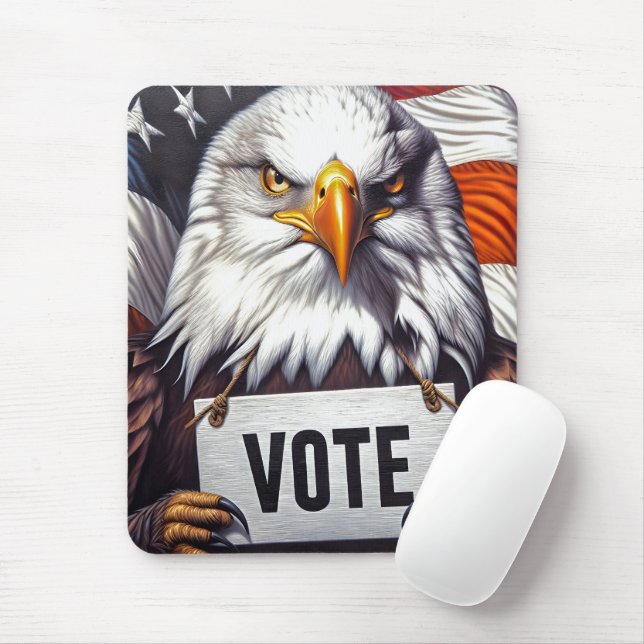 Mousepad Águia caida com sinal de voto (Com mouse)