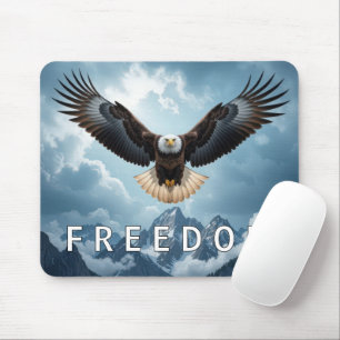 Mousepad Águia Cálida com Texto LIBERDADE
