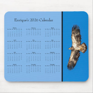 Mousepad Águia-Careca: Personalize o calendário de todo o a