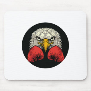 Mousepad Águia com luvas de boxe para uma declaração de box