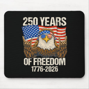 Mousepad Águia da Bandeira Americana 250 Anos de Liberdade