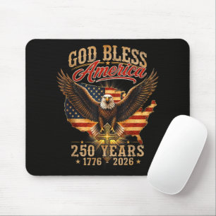 Mousepad Águia Deus Abençoe a América 250 Anos 1776 2026 