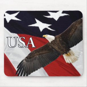Mousepad Águia e American Flag EUA