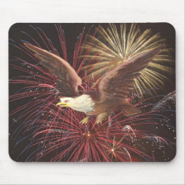 Mousepad Águia e fogos de artifício