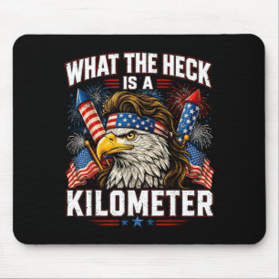 Mousepad Águia engraçada do dia 4 de julho o que diabos é u