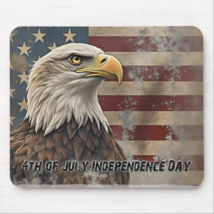 Mousepad Águia Majestosa e Bandeira - Espírito de Liberdade