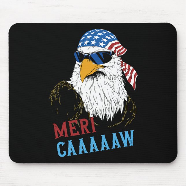 Mousepad Águia Mullet Mericaaaaaw 4 De Julho Bandeira Ameri (Frente)