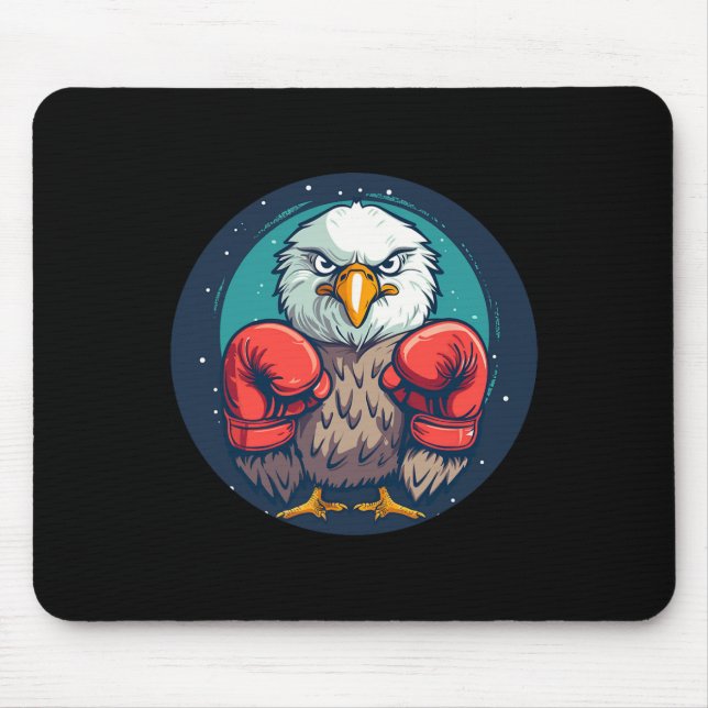 Mousepad Águia Negra Com Luvas De Boxing Para Um Estado Pod (Frente)