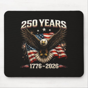 Mousepad Águia Patriótica dos EUA Aniversário de 250 Indepe