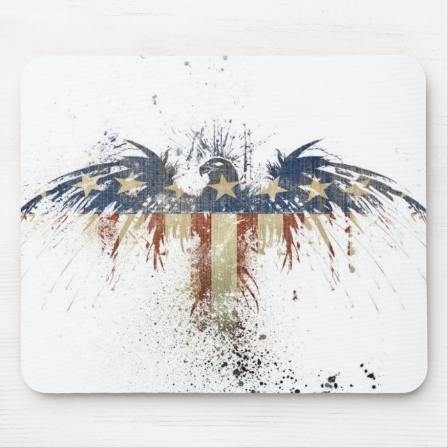 Mousepad Águia Patriótica, EUA/EUA, bandeira SAD (Frente)