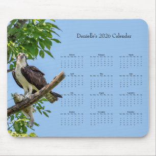 Mousepad Águia-pescadora: Personalize o calendário completo