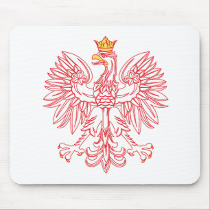 Mousepad Águia Polonesa Descrito Em Vermelho