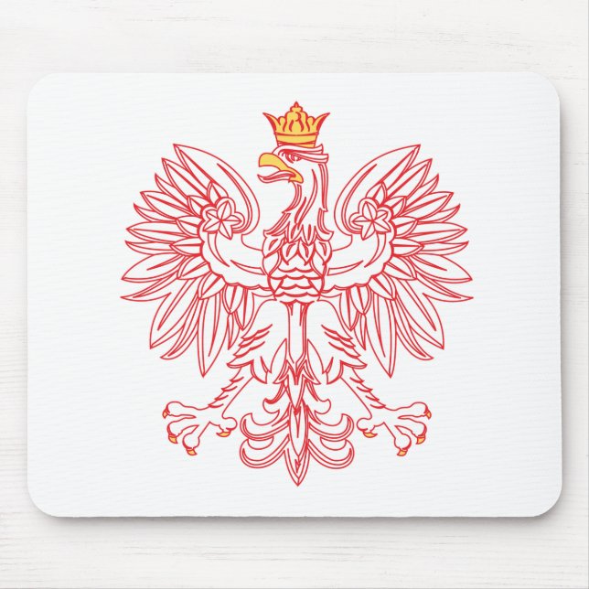Mousepad Águia Polonesa Descrito Em Vermelho (Frente)