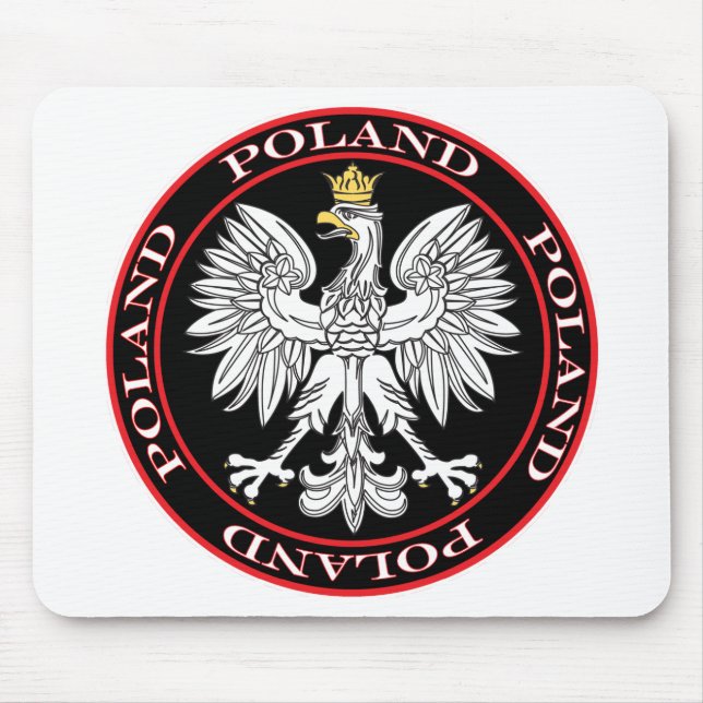 Mousepad Águia Polonesa redonda (Frente)