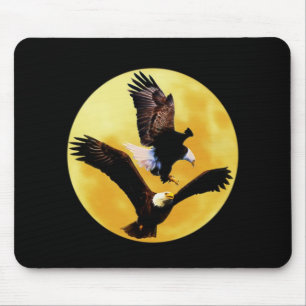 Mousepad Águias-vivas e lua de cheio