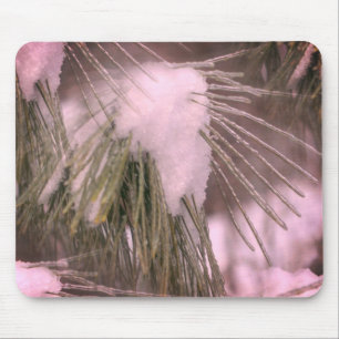 Mousepad Agulhas De Pinheiros De Neve E De Gelo Inverno