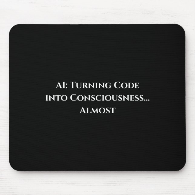 Mousepad Ai Code Consciousness Funny Tech Geek Nerdy Gift  (Frente)