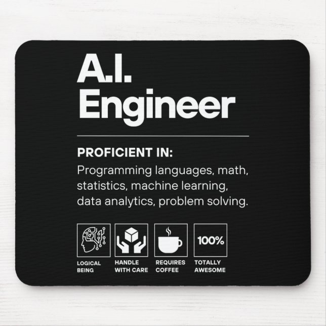 Mousepad Ai Engineer Funny  (Frente)