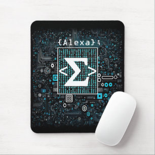 Mousepad Ai - Tecnologia - Monograma de Codificação - Sigma
