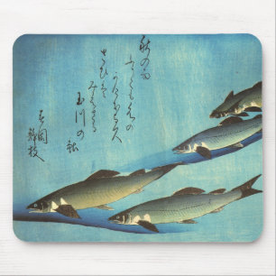 Mousepad Ai (Trout) - Impressão de Peixe Japonês Colorido d