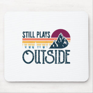 Mousepad Ainda Brinca Fora Divertido Vintage Acampamento E