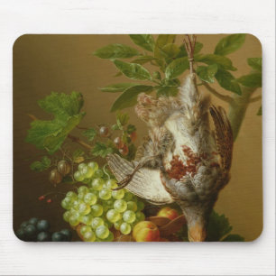 Mousepad Ainda vida com fruta e uma perdiz inoperante