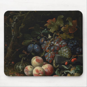 Mousepad Ainda vida com fruta, folha e insetos, c.1669