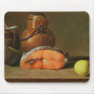 Mousepad Ainda vida com uma parte de salmões