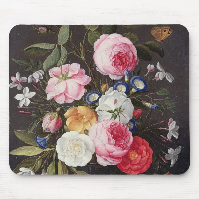 Mousepad Ainda vida T32512 das flores em um vaso, 1661 (Frente)