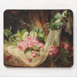 Mousepad "Ainda viva com Rosas no chão da floresta" - Lach