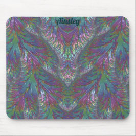 Mousepad AINSLEY ~ Zany Shades Aqua Green Pink Silver