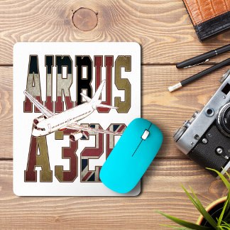Mousepad Airbus a320 Jetliner. Vintage European Flags