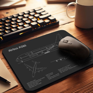 Mousepad Airbus a380 - Planos de desenho de avião em projet
